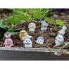 Hase Moppel weiß-braun hebende Hände
